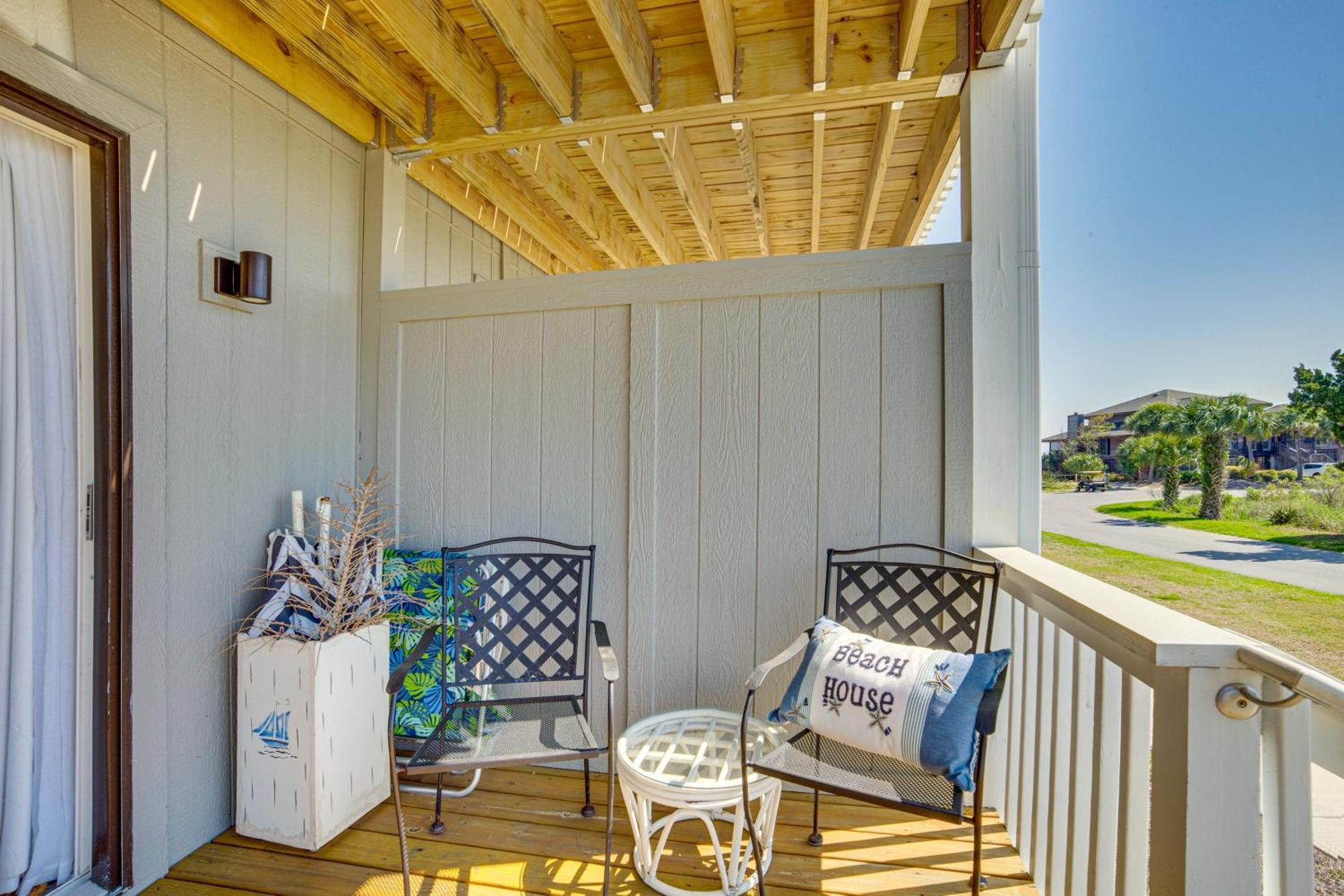 Harbor Island Condo With Deck - Steps To Beach! Oceanmarsh Subdivision 外观 照片